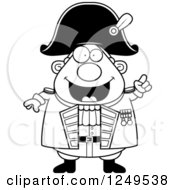 Poster, Art Print Of Black And White Smart Chubby Old Admiral Man With An Idea