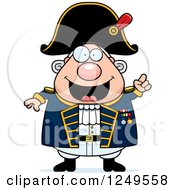 Poster, Art Print Of Smart Chubby Old Admiral Man With An Idea