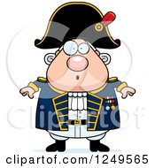 Poster, Art Print Of Surprised Gasping Chubby Old Admiral Man