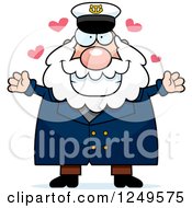 Poster, Art Print Of Loving Chubby Sea Captain Man Wanting A Hug