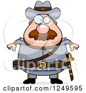Chubby Civil War Confederate Soldier Man