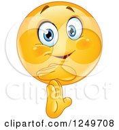 Clipart Of A Yellow Emoticon Smiley Gesturing Time Out Royalty Free Vector Illustration