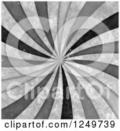 Clipart Of A Distressted Spiraling Grayscale Ray Background Royalty Free Illustration
