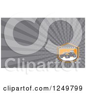 Clipart Of A Road Grader And Ray Business Card Design Royalty Free Illustration