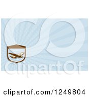 Clipart Of A Retro DC10 Propeller Airplane And Ray Business Card Design Royalty Free Illustration