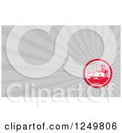 Clipart Of A Road Roller Machine And Ray Business Card Design Royalty Free Illustration