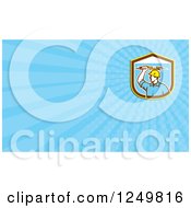 Clipart Of A And Ray Business Card Design Royalty Free Illustration