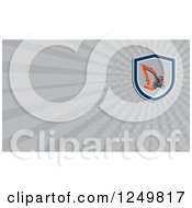Clipart Of A Mechanical Digger Excavator And Ray Business Card Design Royalty Free Illustration