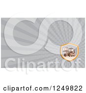Clipart Of A Warehouse Forklift And Ray Business Card Design Royalty Free Illustration by patrimonio