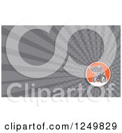 Clipart Of A Front End Loader And Ray Business Card Design Royalty Free Illustration