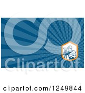 Clipart Of A Surveyor And Ray Business Card Design Royalty Free Illustration by patrimonio