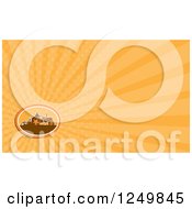 Clipart Of A Famer Operating A Tractror And Ray Business Card Design Royalty Free Illustration