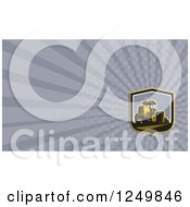 Clipart Of A Plowing Tractor And Ray Business Card Design Royalty Free Illustration