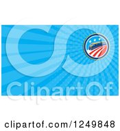 Clipart Of A Diesel Train And American Ray Business Card Design Royalty Free Illustration