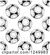 Clipart Of A Seamless Background Pattern Of Soccer Balls Royalty Free Vector Illustration