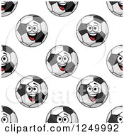 Poster, Art Print Of Seamless Background Pattern Of Soccer Balls