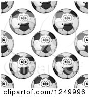 Poster, Art Print Of Seamless Background Pattern Of Soccer Balls