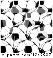 Poster, Art Print Of Seamless Background Pattern Of Soccer Balls