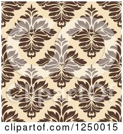Clipart Of A Seamless Background Pattern Of Damask Royalty Free Vector Illustration