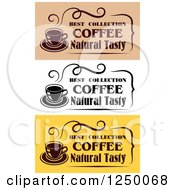 Clipart Of Best Collection Coffee Natural Tasty Royalty Free Vector Illustration