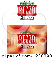 Clipart Of Pizza Delivery Text Royalty Free Vector Illustration