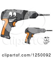 Clipart Of Hand Drills Royalty Free Vector Illustration