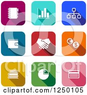 Poster, Art Print Of Colorful Square Finance Icons