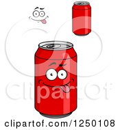 Clipart Of Cola Can Characters Royalty Free Vector Illustration