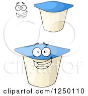 Clipart Of Yogurt Cups Royalty Free Vector Illustration