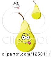 Clipart Of Yellow Pears Royalty Free Vector Illustration