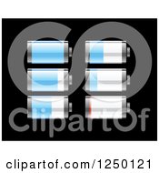 Clipart Of Batteries Royalty Free Vector Illustration