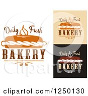 Clipart Of Daily Fresh Bakery Designs Royalty Free Vector Illustration