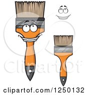 Clipart Of Paintbrushes Royalty Free Vector Illustration