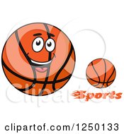 Clipart Of Basketballs And Sports Text Royalty Free Vector Illustration
