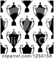 Poster, Art Print Of Seamless Background Pattern Of Silhouetted Trophies