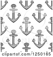 Poster, Art Print Of Seamless Background Pattern Of Anchors
