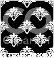 Clipart Of A Seamless Background Pattern Of Floral Royalty Free Vector Illustration