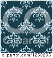 Clipart Of A Seamless Background Pattern Of Floral Royalty Free Vector Illustration