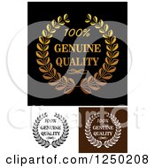Clipart Of Genuine Quality Wreaths Royalty Free Vector Illustration