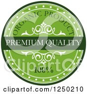 Clipart Of A Quality Organic Label Royalty Free Vector Illustration
