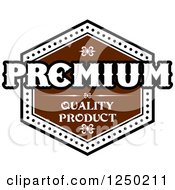 Clipart Of A Quality Label Royalty Free Vector Illustration