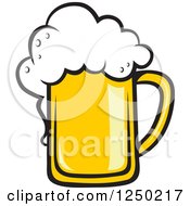 Clipart Of A Frothy Mug Of Beer 18 Royalty Free Vector Illustration