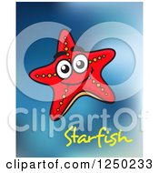 Clipart Of A Starfish With Text Royalty Free Vector Illustration