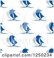 Poster, Art Print Of Seamless Background Pattern Of Sailboats