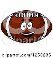 Clipart Of A Football Character Royalty Free Vector Illustration