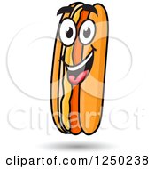 Clipart Of A Hot Dog Character Royalty Free Vector Illustration