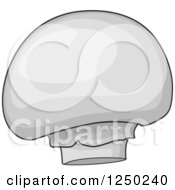 Clipart Of A Button Mushroom Royalty Free Vector Illustration