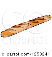 Clipart Of A Baguette Bread Royalty Free Vector Illustration