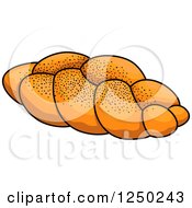 Clipart Of Plaited Bread Royalty Free Vector Illustration