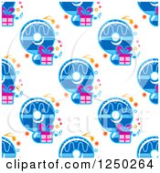 Clipart Of A Seamless Background Pattern Of Birthday Number 9 Royalty Free Vector Illustration